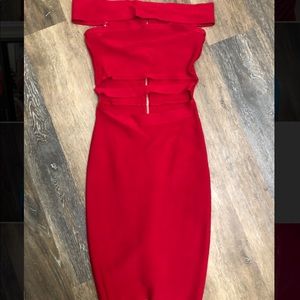 Red Bandage BEBE dress